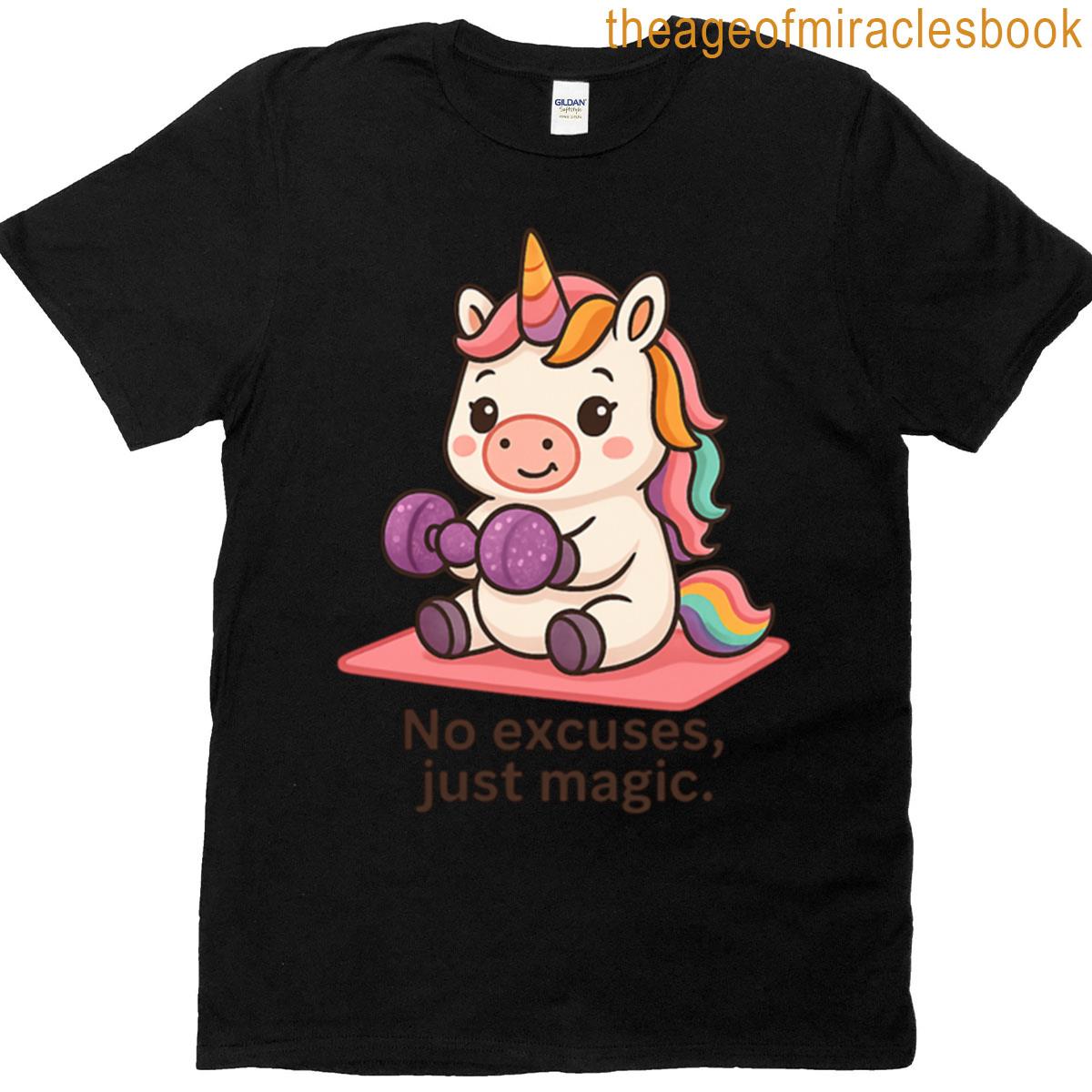 Workout Unicorn With Magic Power T-shirt