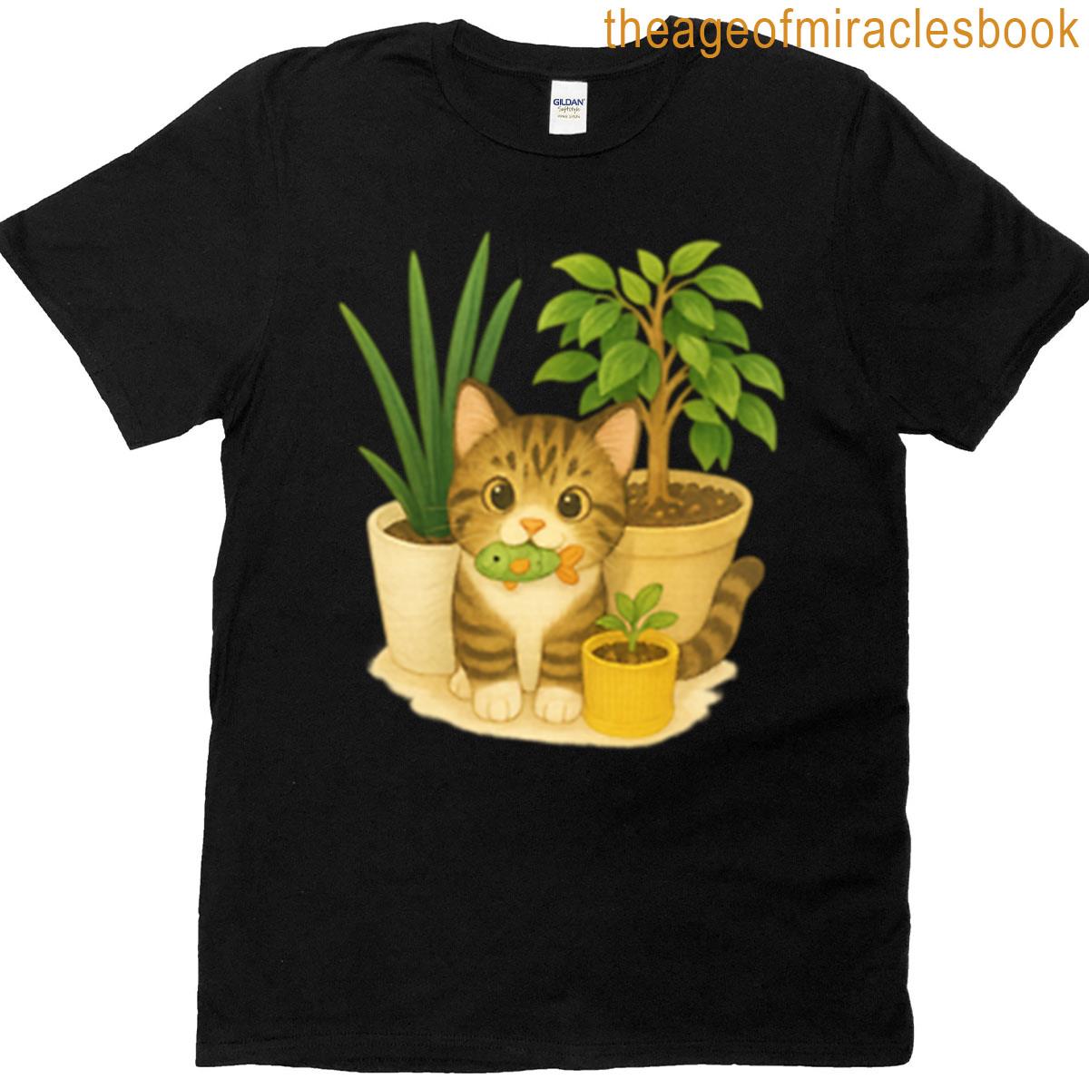 A Cat That Loves Plants T-shirt