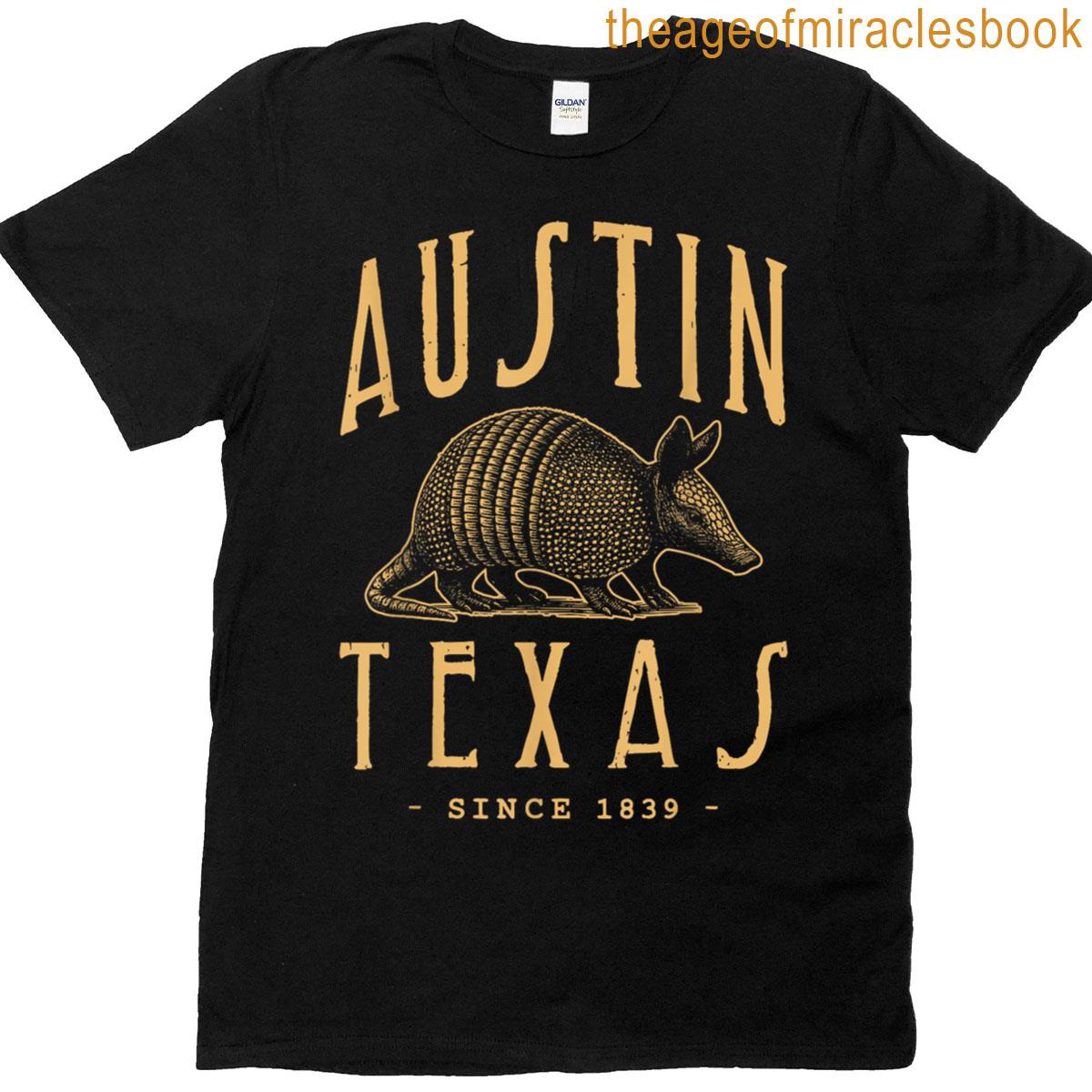 Austin Texas Armadillo Design T-shirt