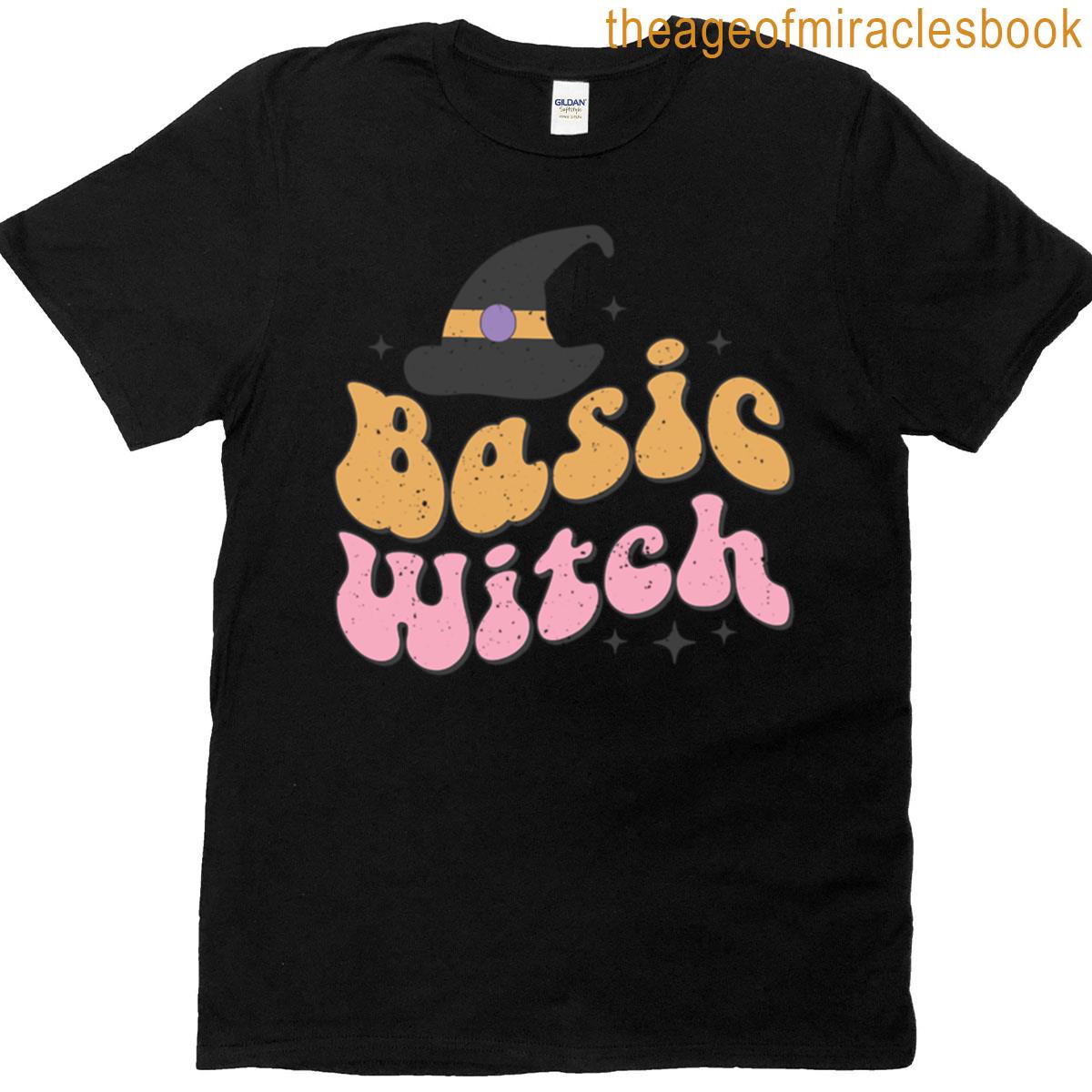 Basic Witch Funny Retro Halloween Design T-shirt