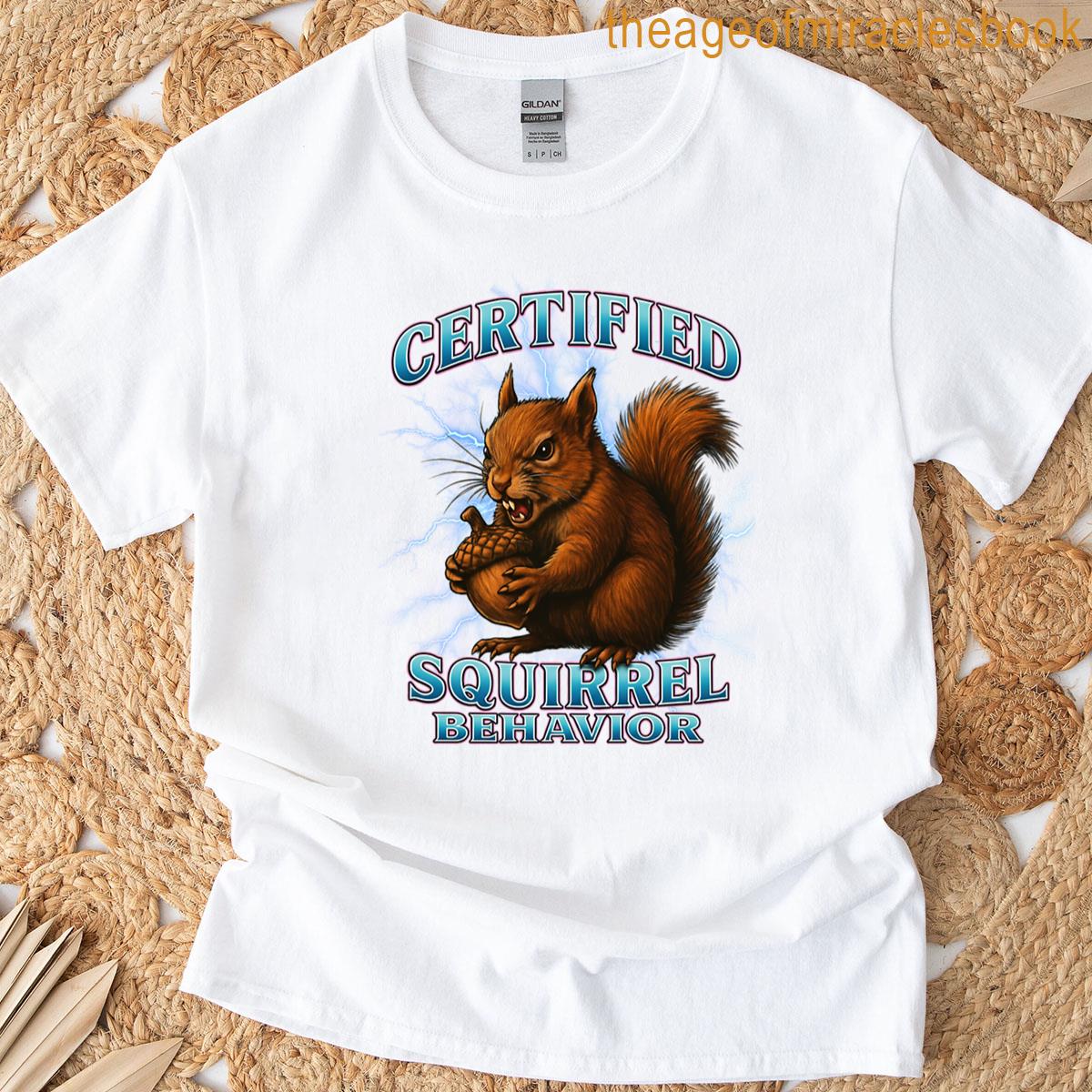 Certified Squirrel Behavior Bootleg Meme Oversized T-shirt