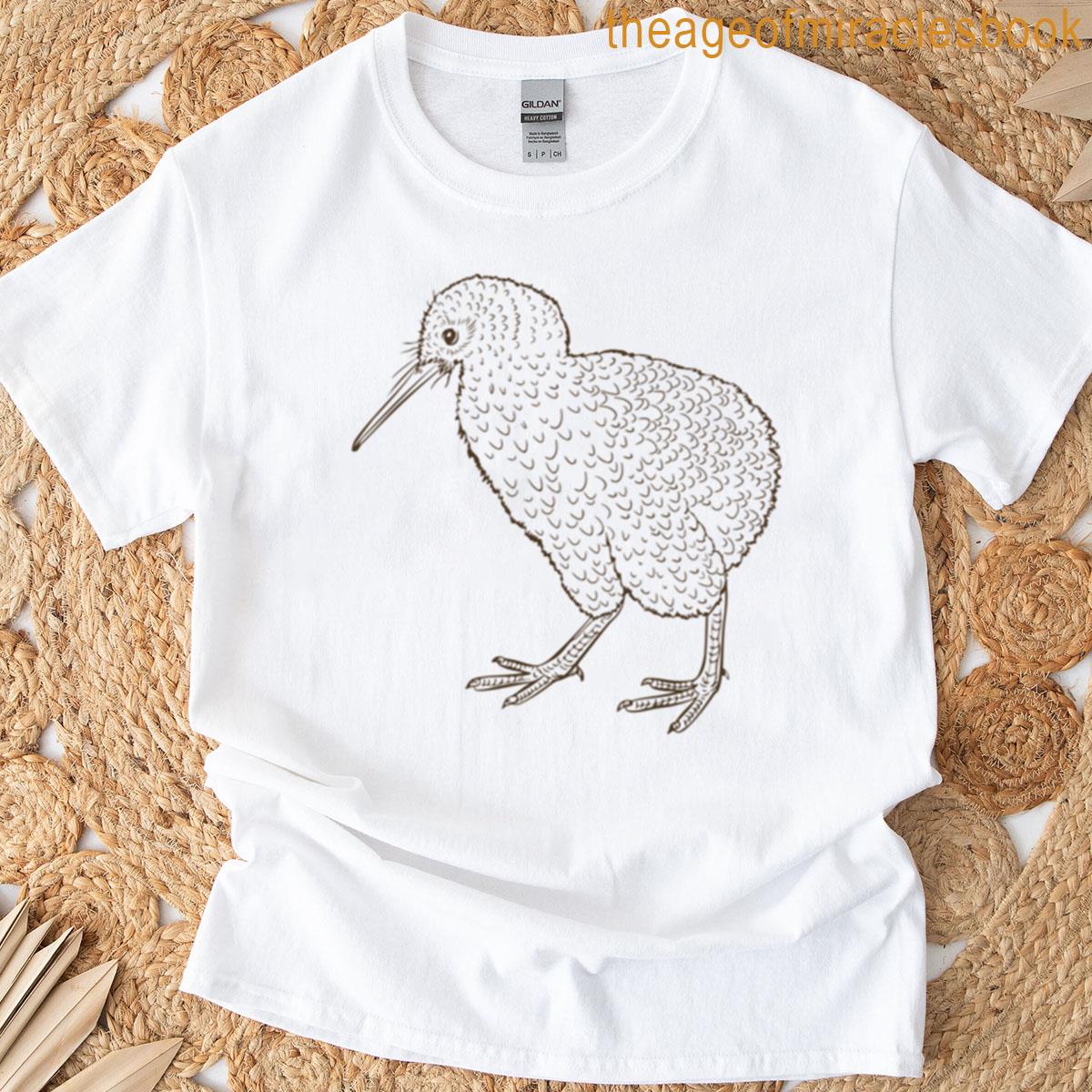 Charming Kiwi Bird Artwork T-shirt