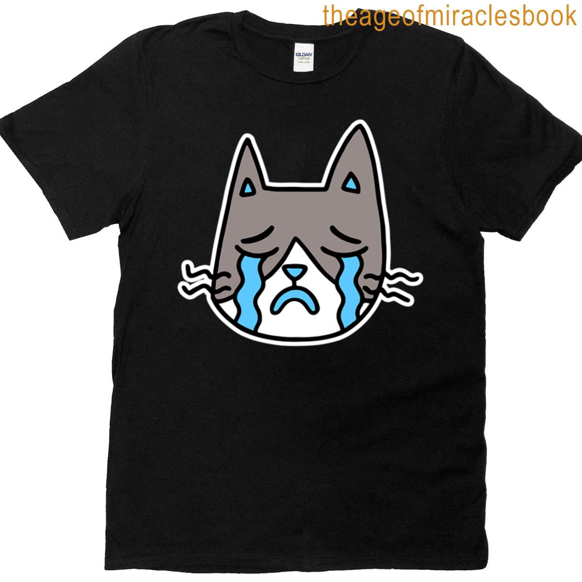 Cute Cat Crying With Big Tears T-shirt