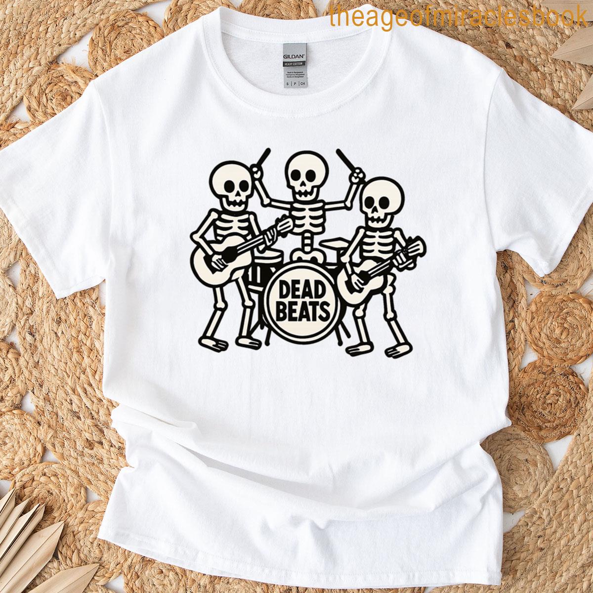 Dead Beats – Funny Skeleton Oversized T-shirt