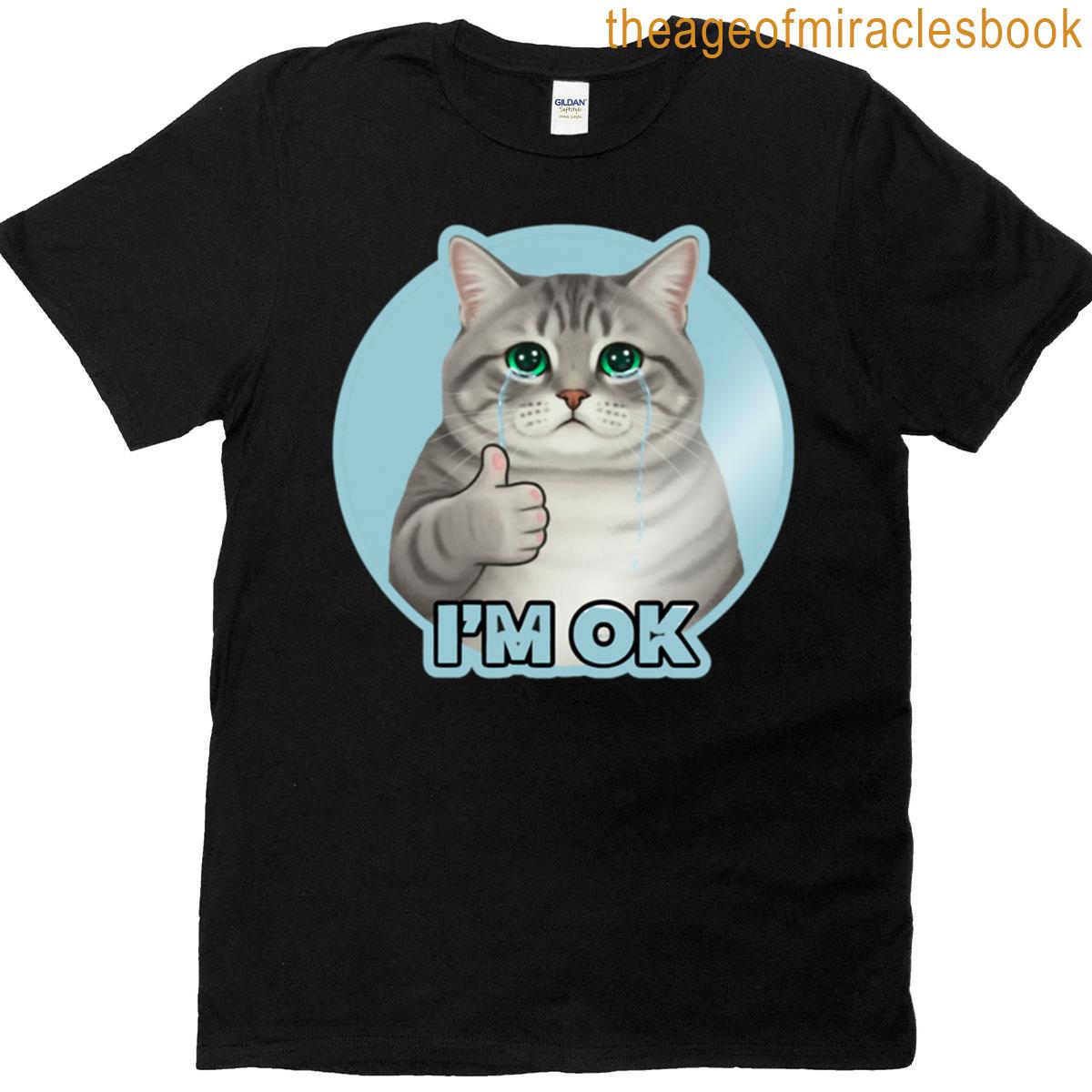 Doing O-kay Cat Meme Crying Cat Thumbs Up Oversized T-shirt