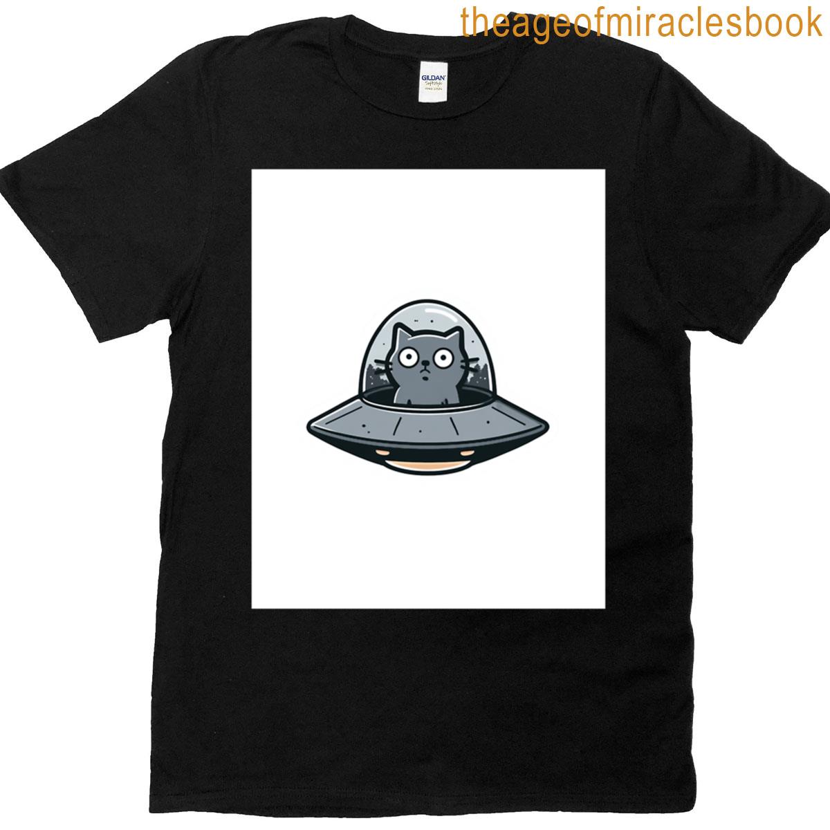 Kitty Cat Ufo Graphic T-shirt