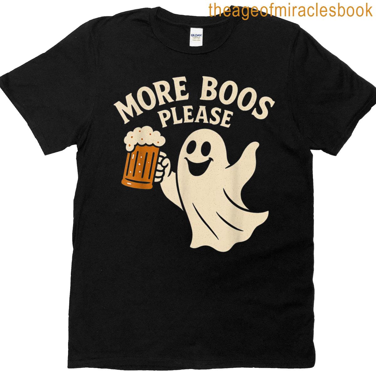 More Boos Please Ghost Beer Halloween T-shirt