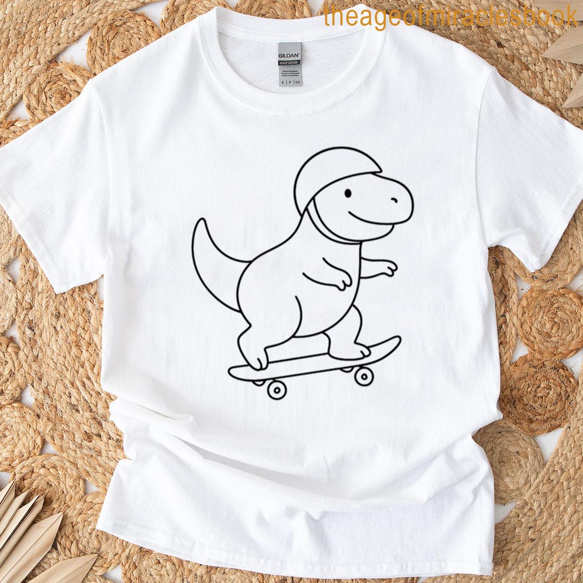 Skateboarding T-rex T-shirt