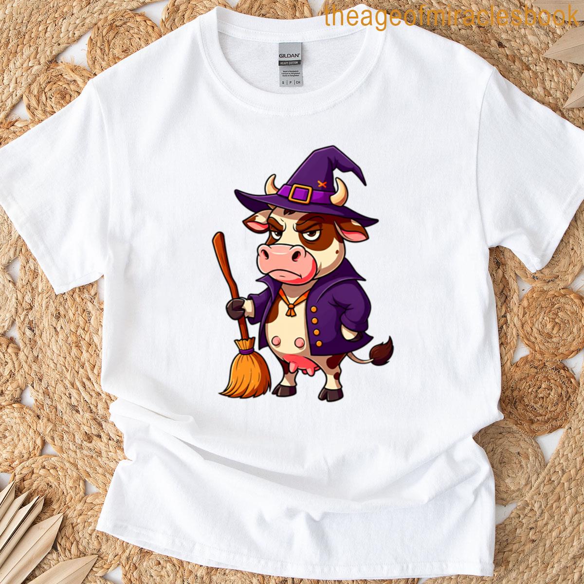 Spooky Cow Witch T-shirt
