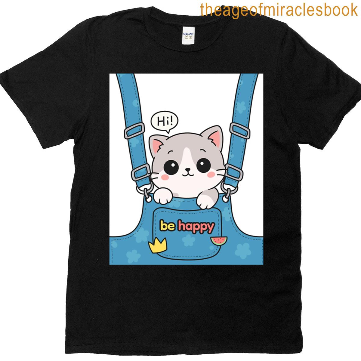 Suspender Cat Graphic T-shirt