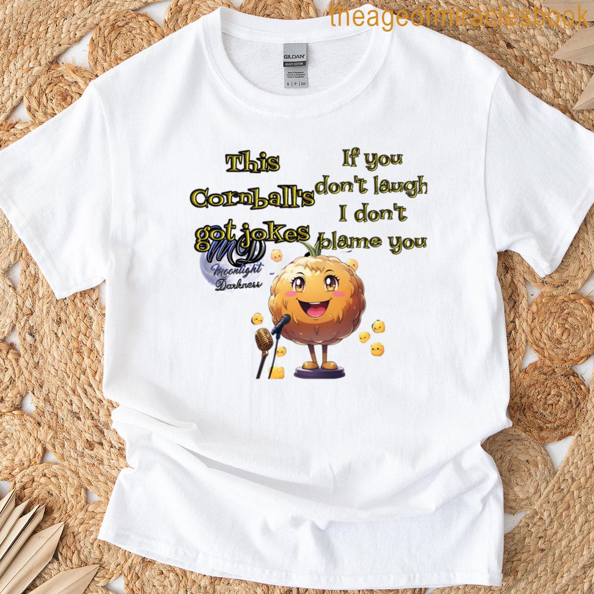 Tiny Kawaii Comedy Cornball Cute Cartoon Design T-shirt