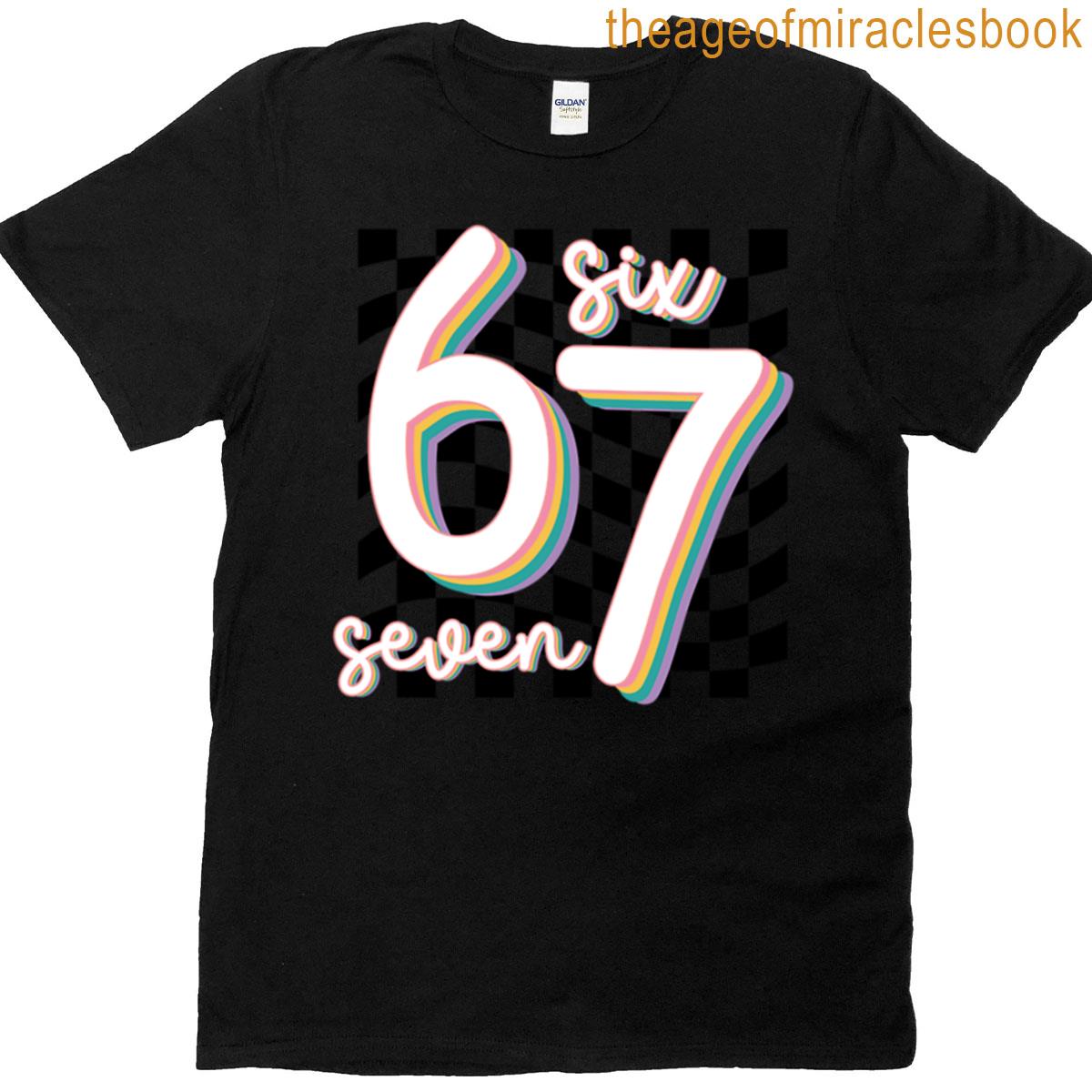 67 Six Seven Meme Checkered T-shirt