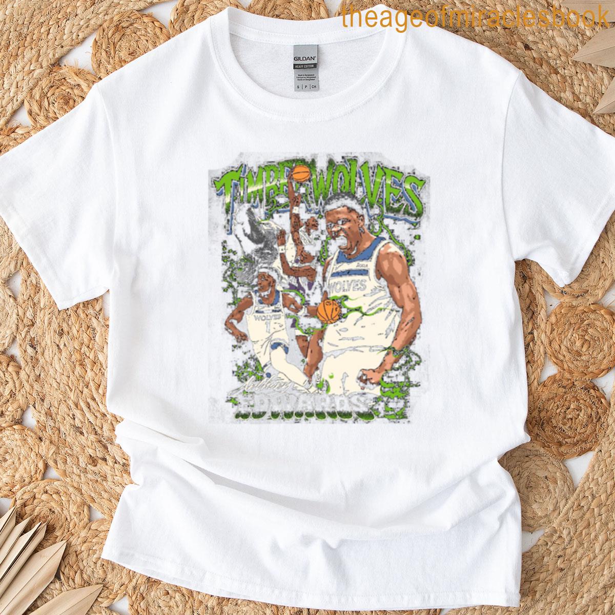 Anthony Edwards Timberwolves Collage T-shirt