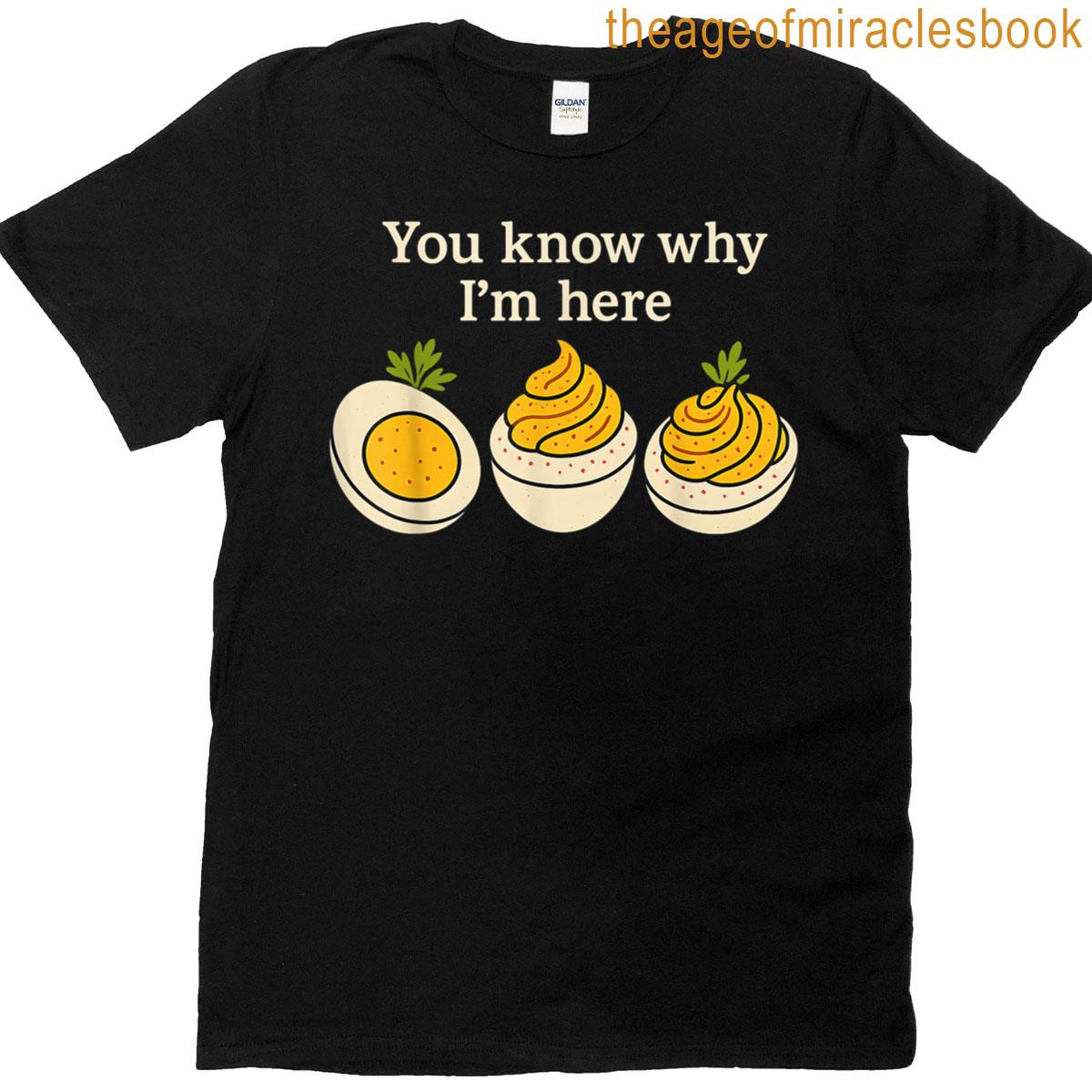Funny Thanksgiving Deviled Eggs You Know Why Im Here T-shirt