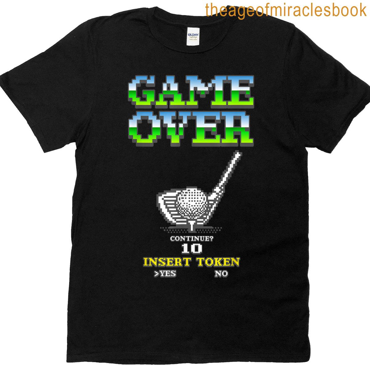 Game Over – Golf Pixel Arcade Gamer T-shirt