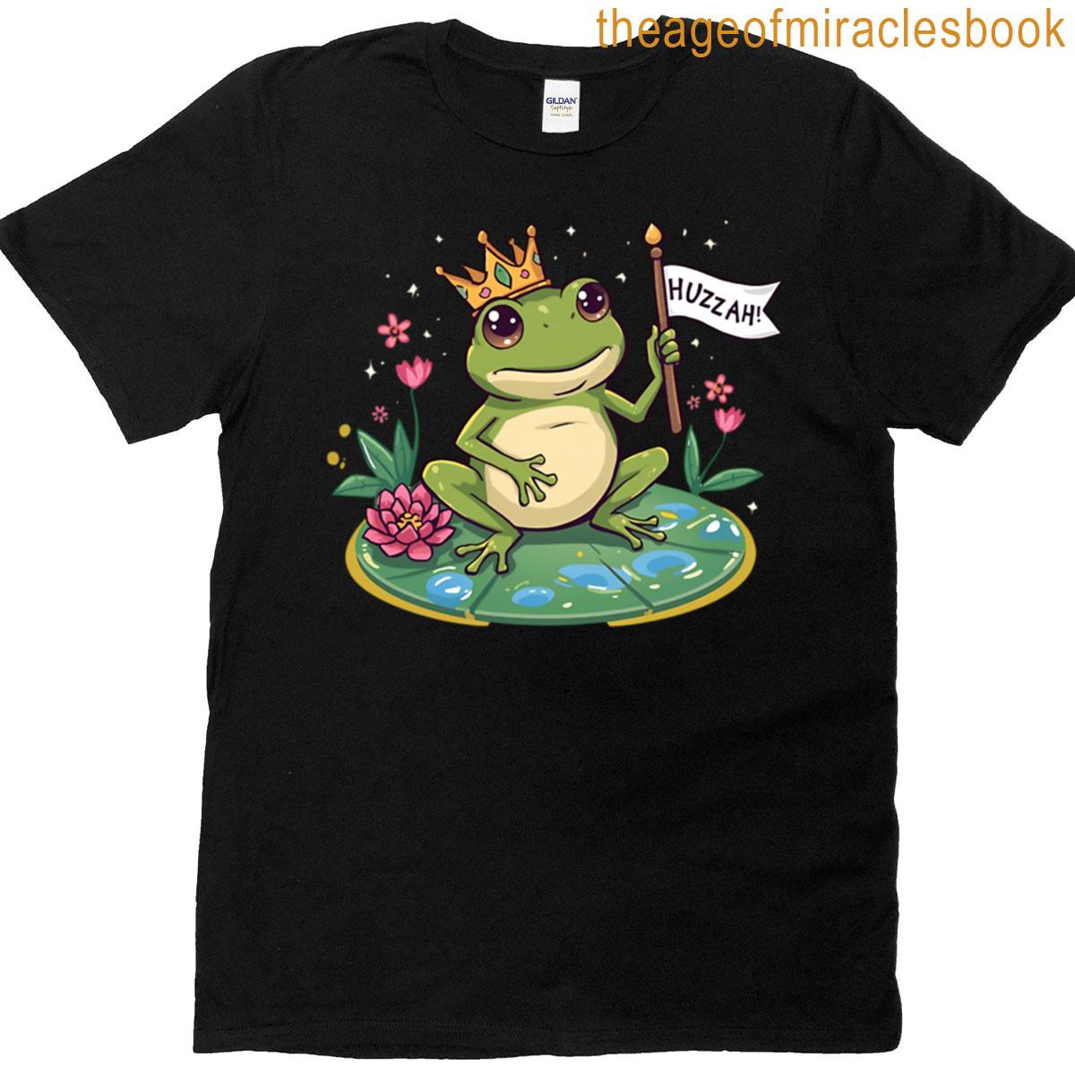 Huzzah Frog Design T-shirt