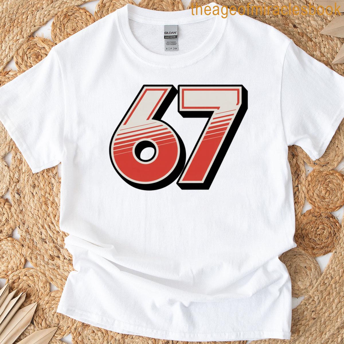 Retro 70er – 67 Meme Six Seven T-shirt