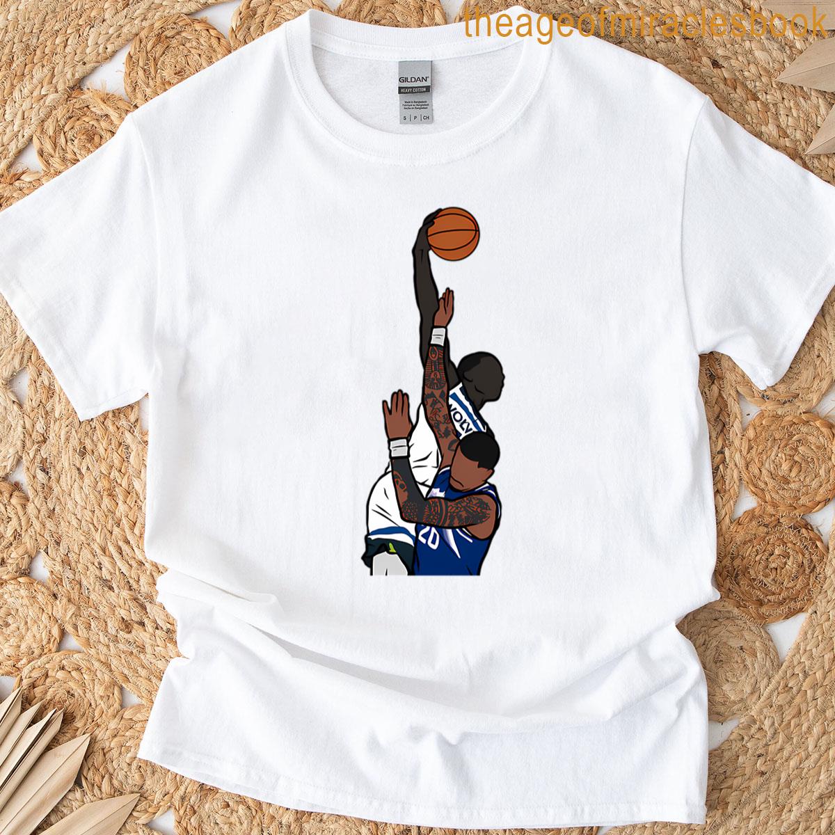 Anthony Edwards Dunks On John Collins T-shirt