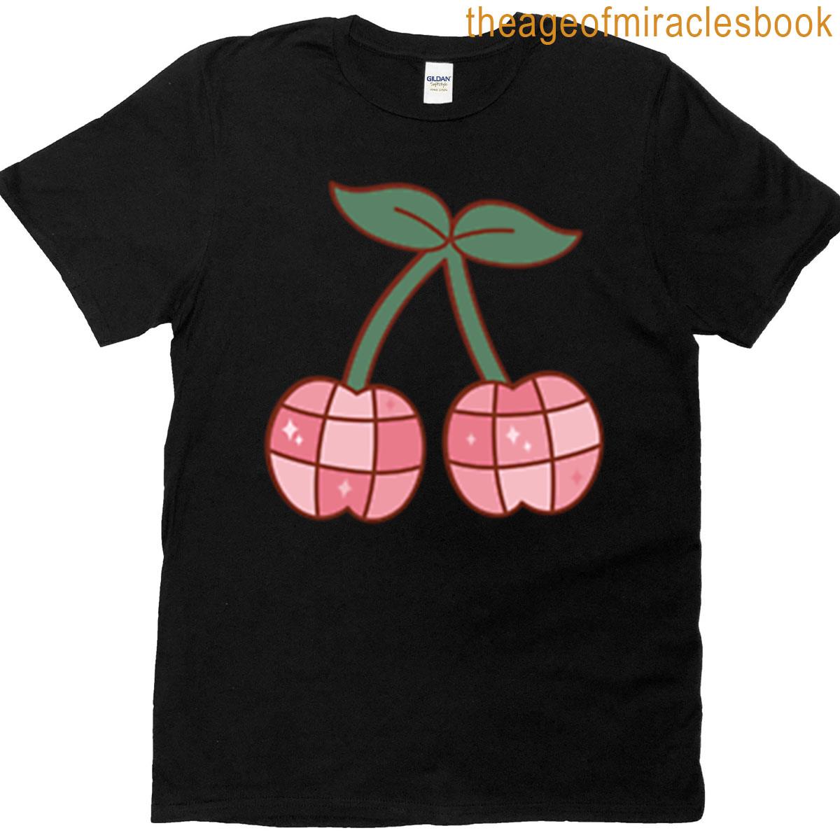 Pink Disco Cherries Sparkle T-shirt
