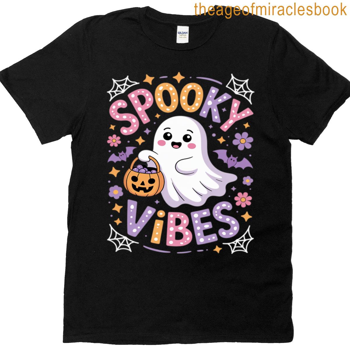 Spooky Vibes Ghost Halloween T-shirt