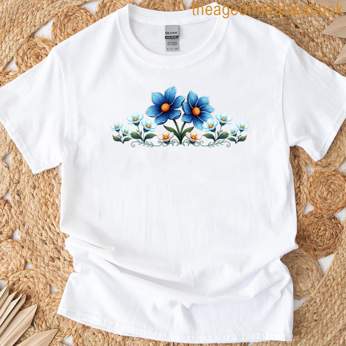 Vibrant Floral Illustration T-shirt