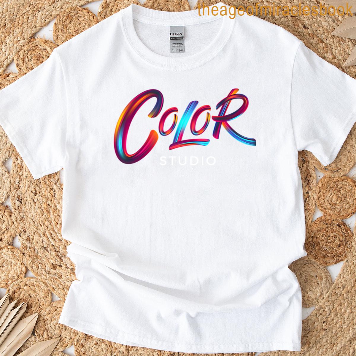 Creative Brushstroke Color Studio Logo T-shirt