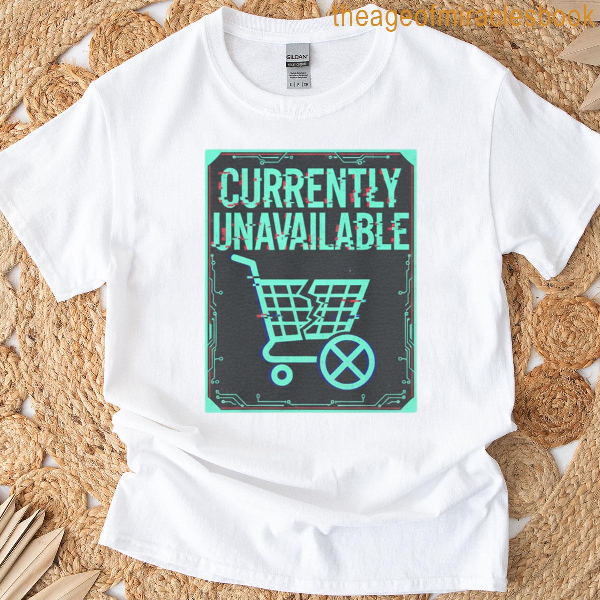 Currently Unavailable Glitch Error Cart Logo Oversized T-shirt