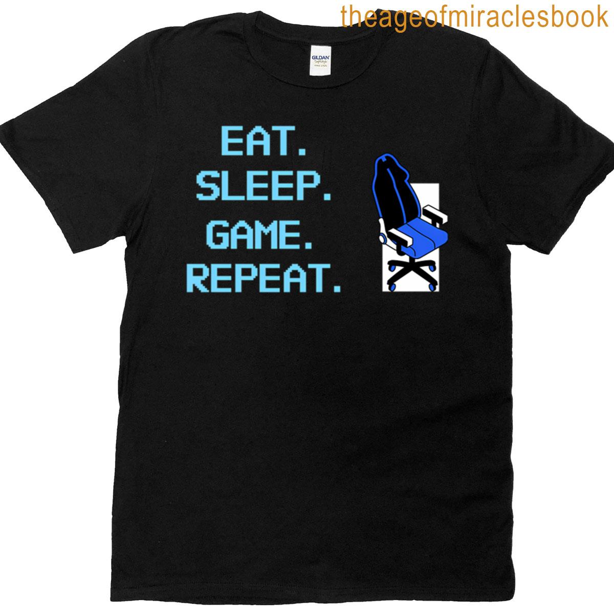 Eat Sleep Game Repeat Gamer T-shirt