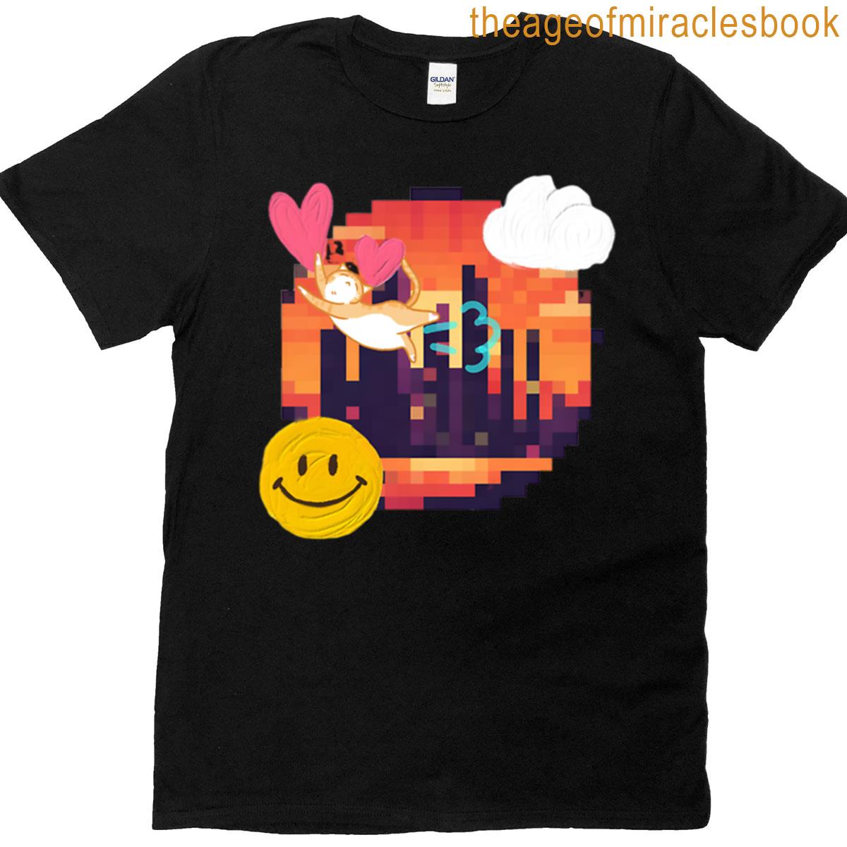 Happy Pixel Art Adventure Cat T-shirt