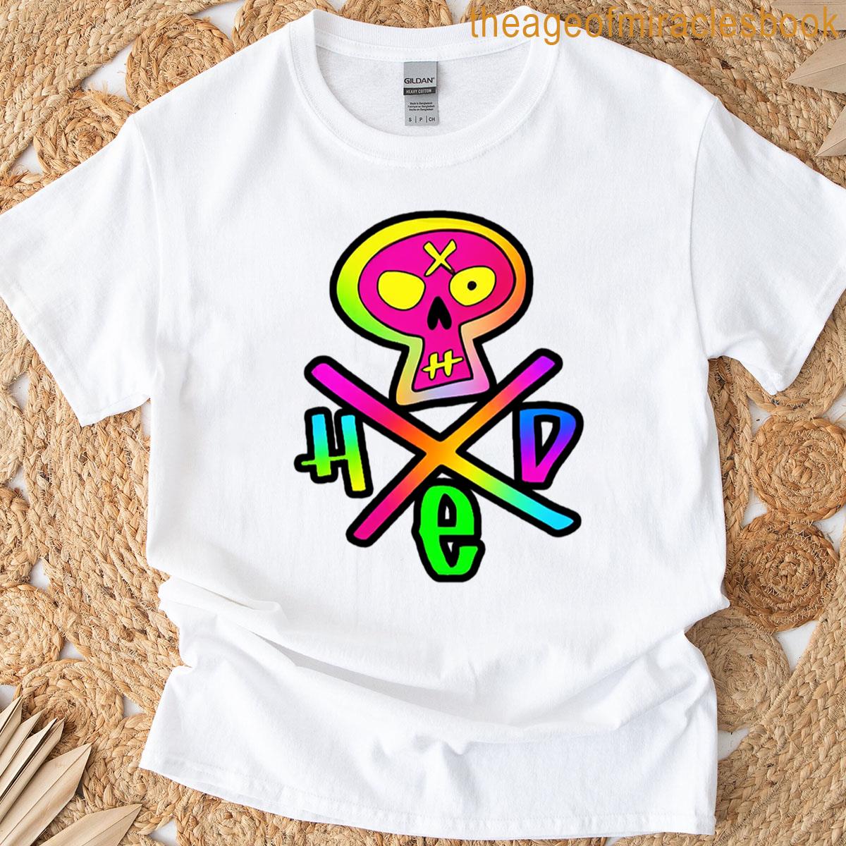Neon Rebel Skull Hed Pe T-shirt