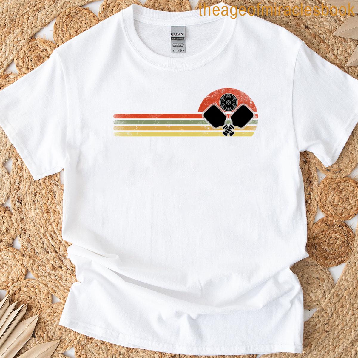 Retro Vintage Pickleball Player T-shirt