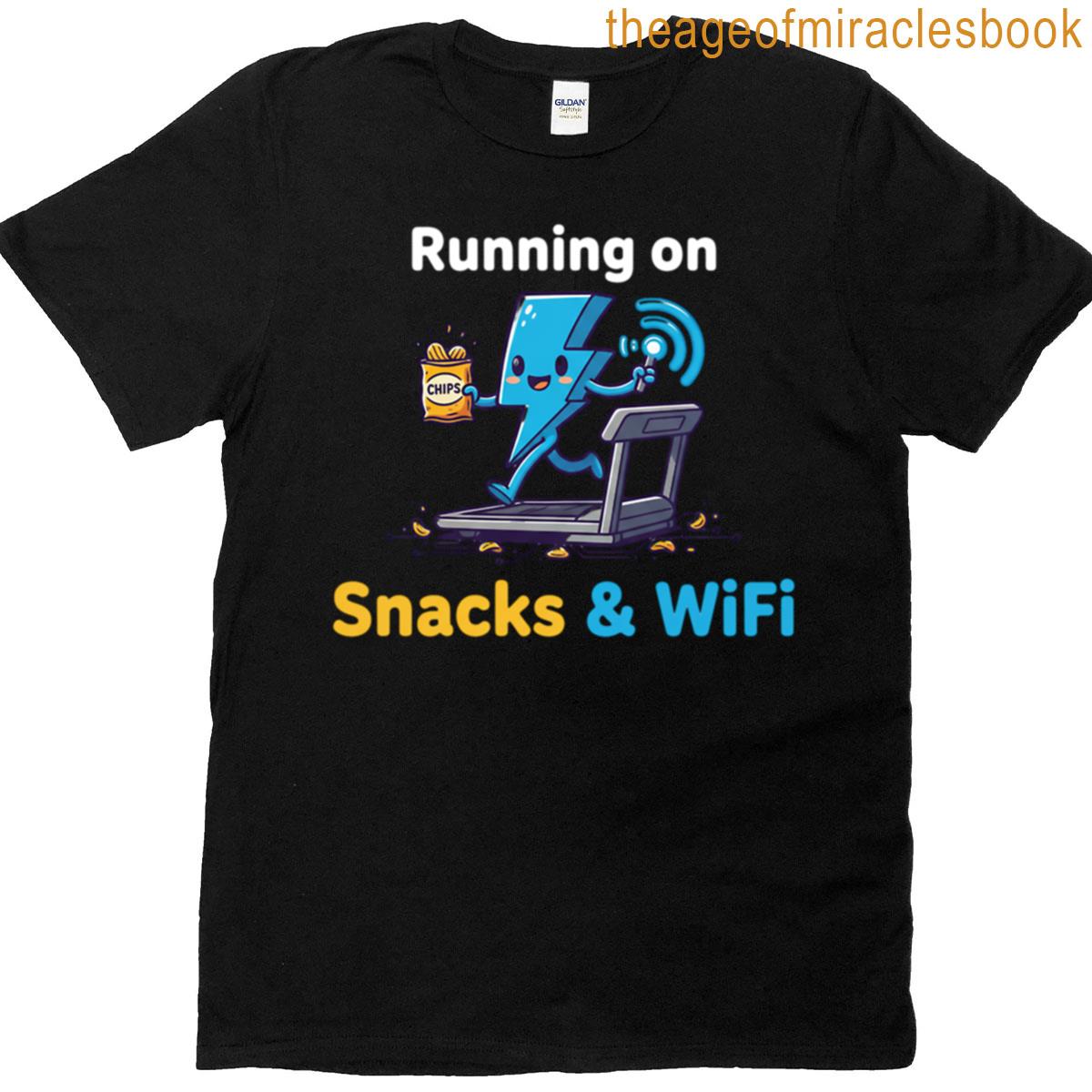 Running On Snacks And Wifi Logo T-shirt