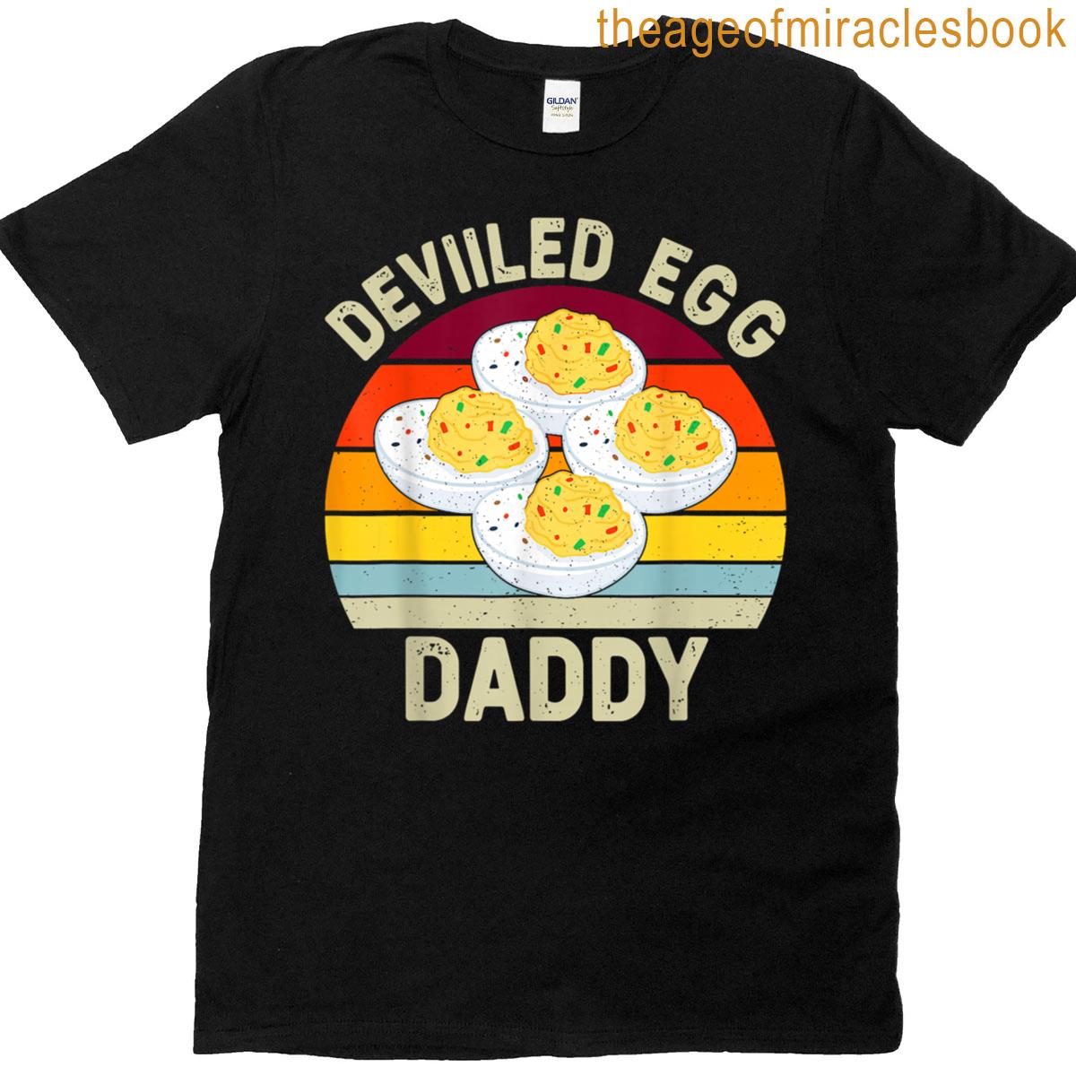 Vintage Deviled Egg Daddy Thanksgiving Dinner Costume Men T-shirt