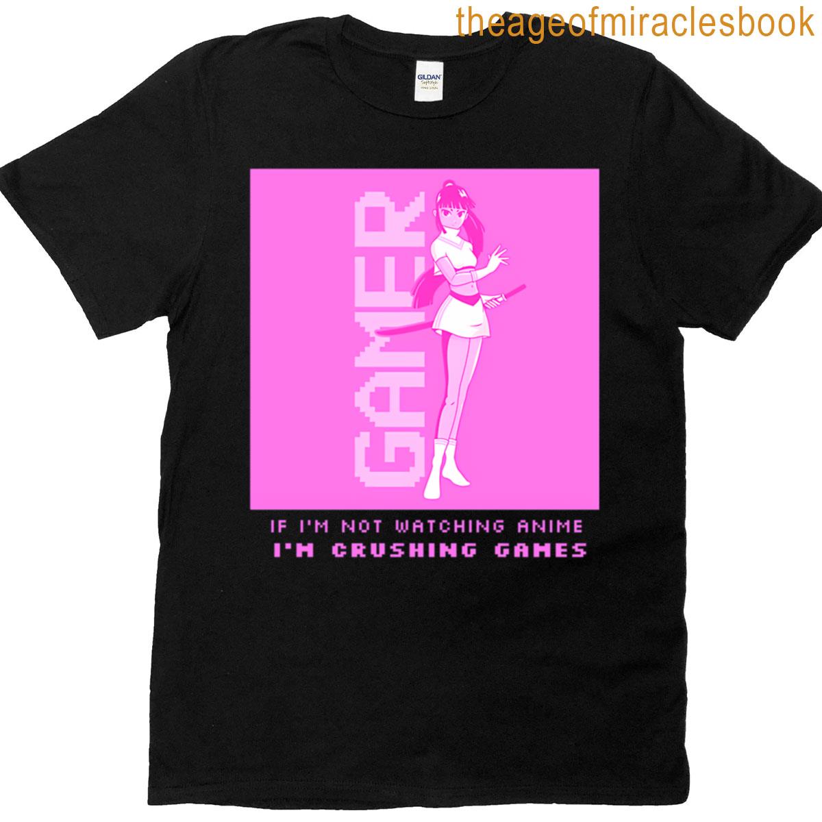 Watching Anime Crushing Games T-shirt