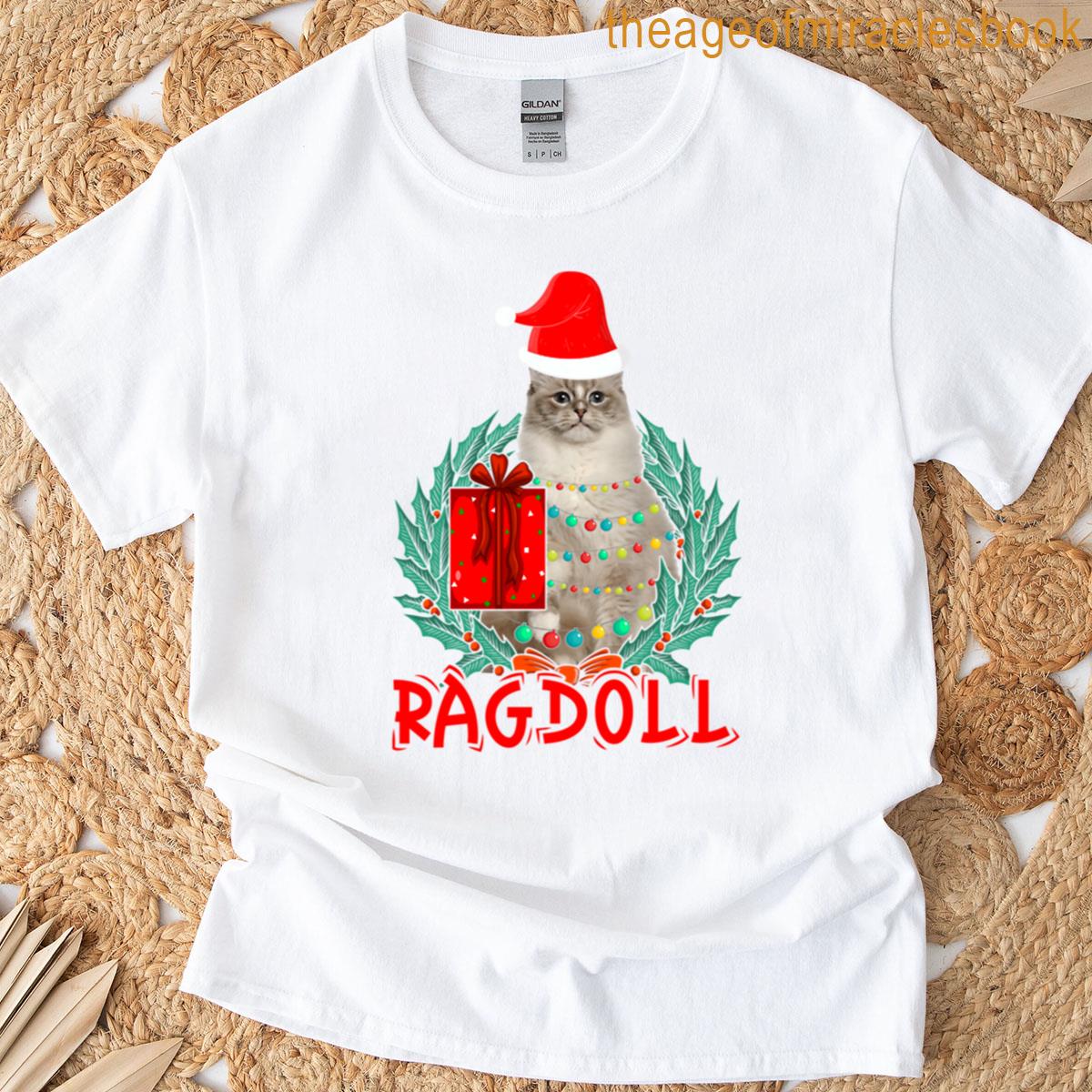 Cat Christmas Ragdoll Oversized T-shirt