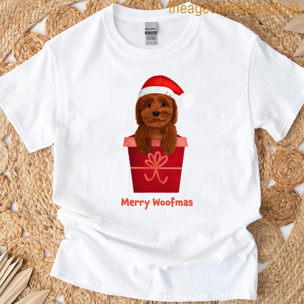 Christmas Red Cockapoo Cavapoo Cavoodle Doodle T-shirt
