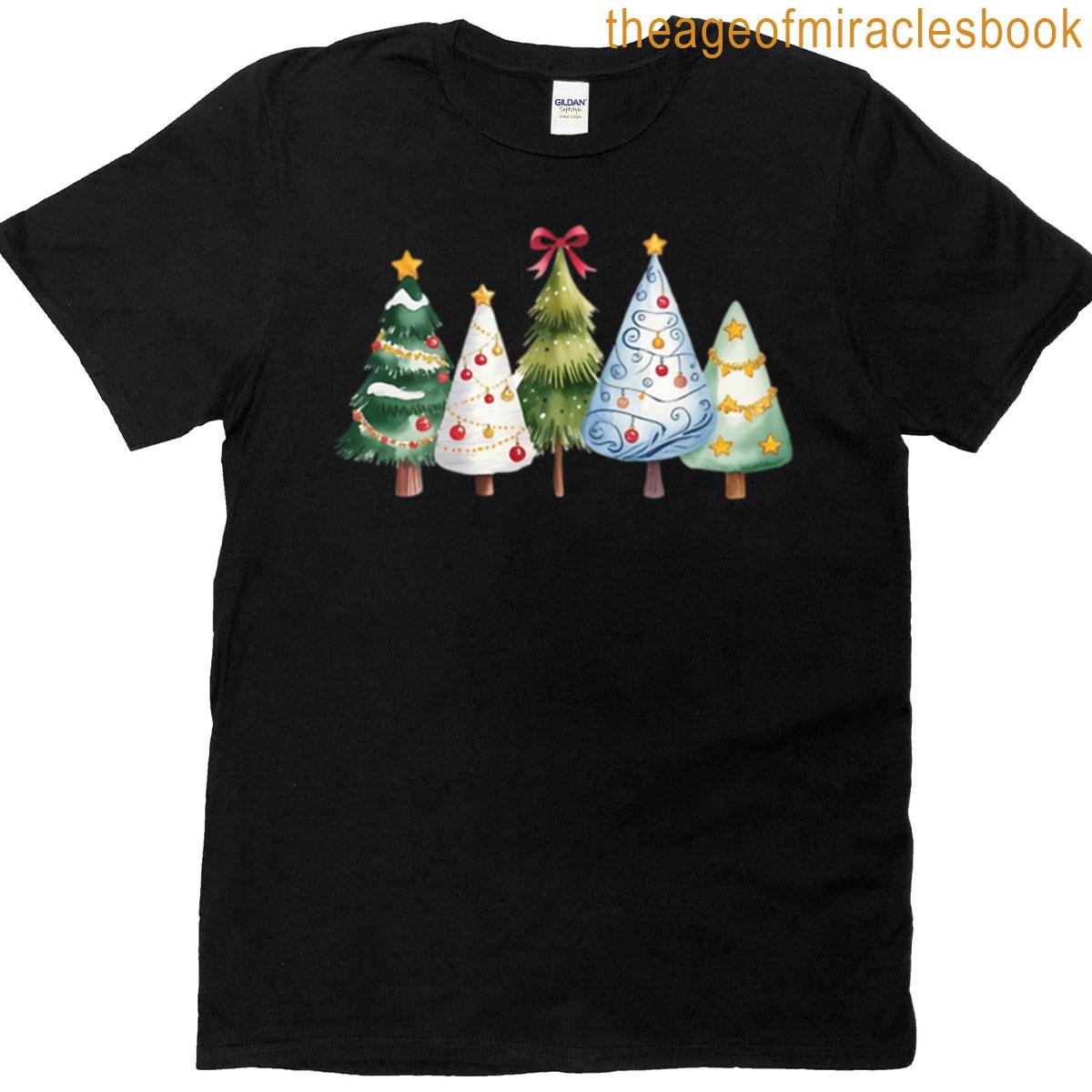 Christmas Trees Cute Aesthetic T-shirt