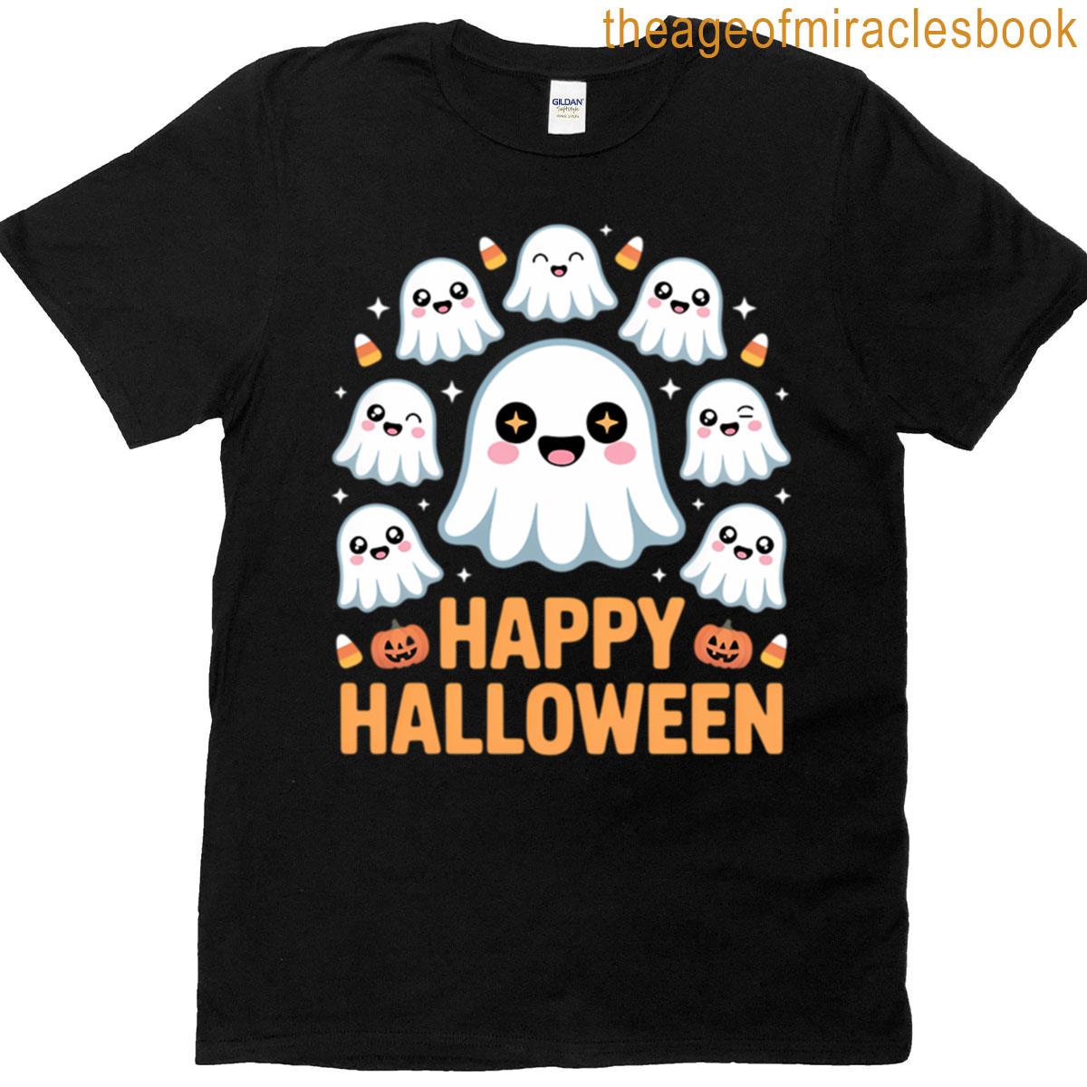 Fun Dancing Ghosts Happy Halloween T-shirt