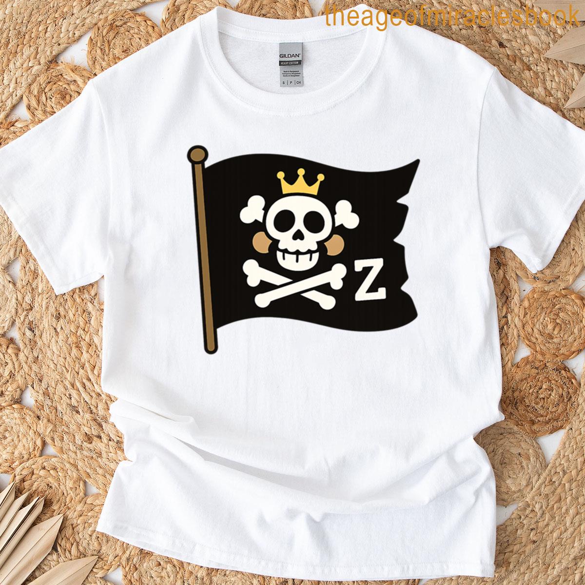Gen Z Monkey Skull Pirate Flag T-shirt