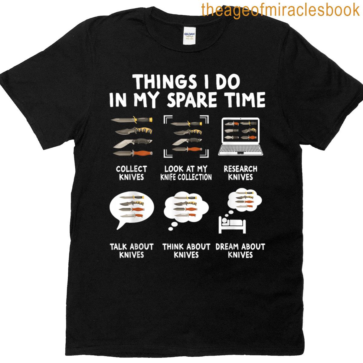 Knife Collector Maker Bladesmith Blacksmith Knives Forging T-shirt