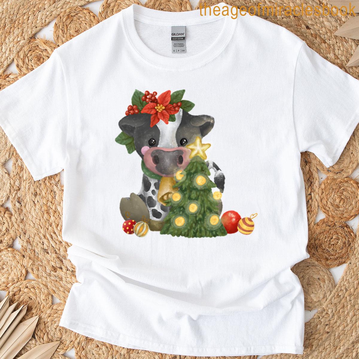 Merry Christmas Cow T-shirt
