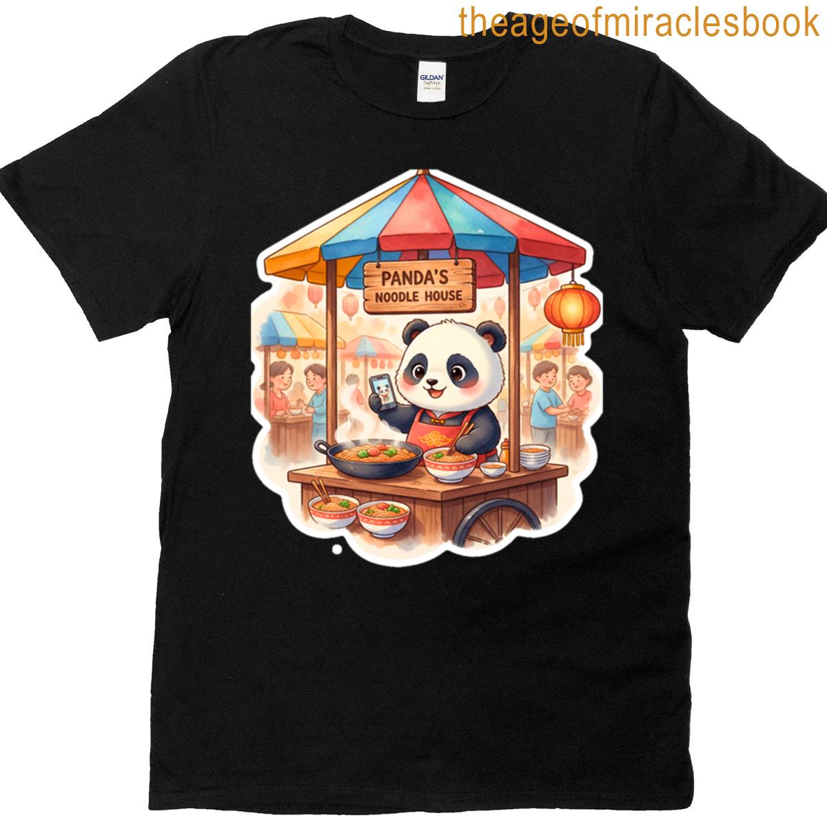 Panda Chef Noodle Stand T-shirt