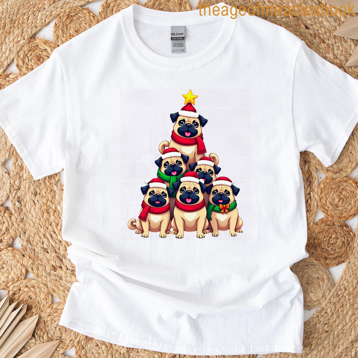 Pug Christmas Ornament Tree T-shirt