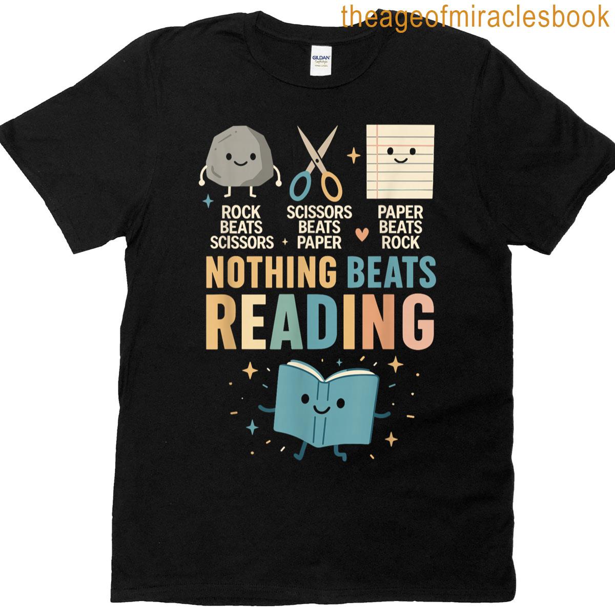 Booktrovert Nothing Beat Reading Rock Paper Scissors T-shirt