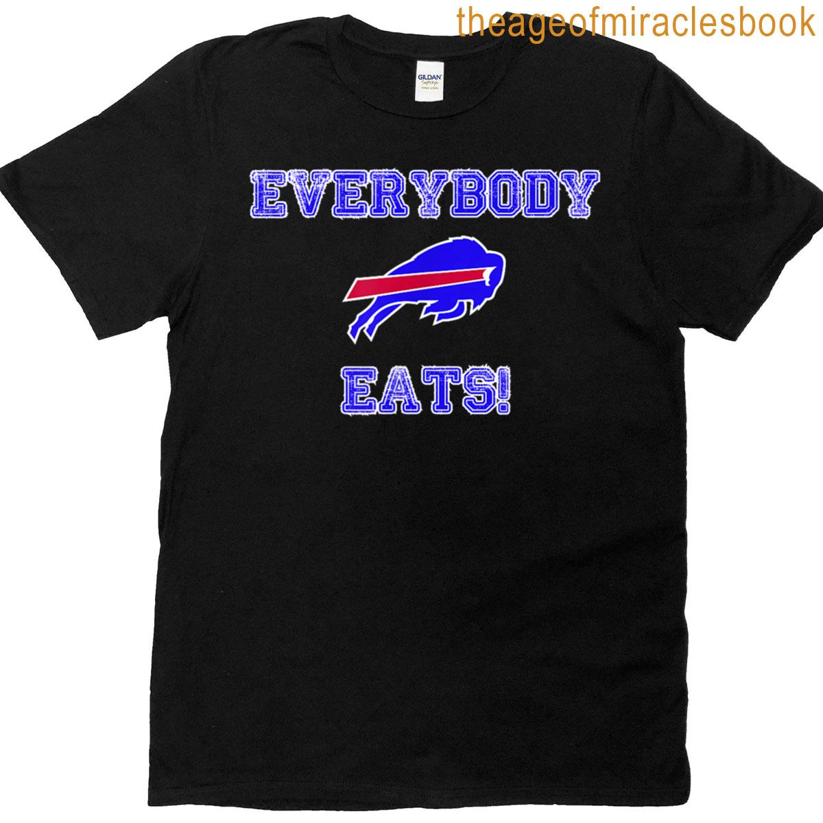 Everybody Eats – Buffalo Blue And Red T-shirt