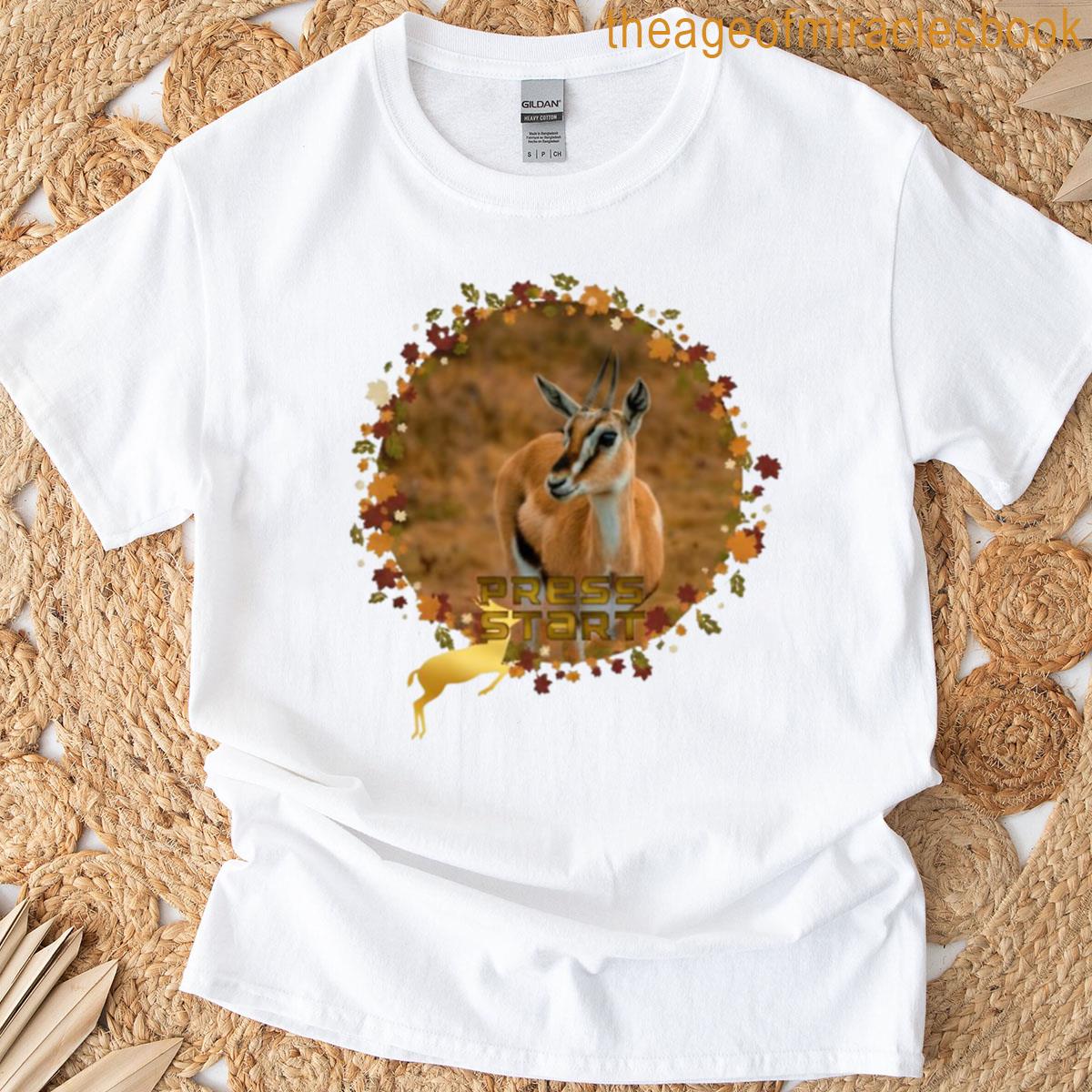 Gazelle Gold Game Start Screen T-shirt