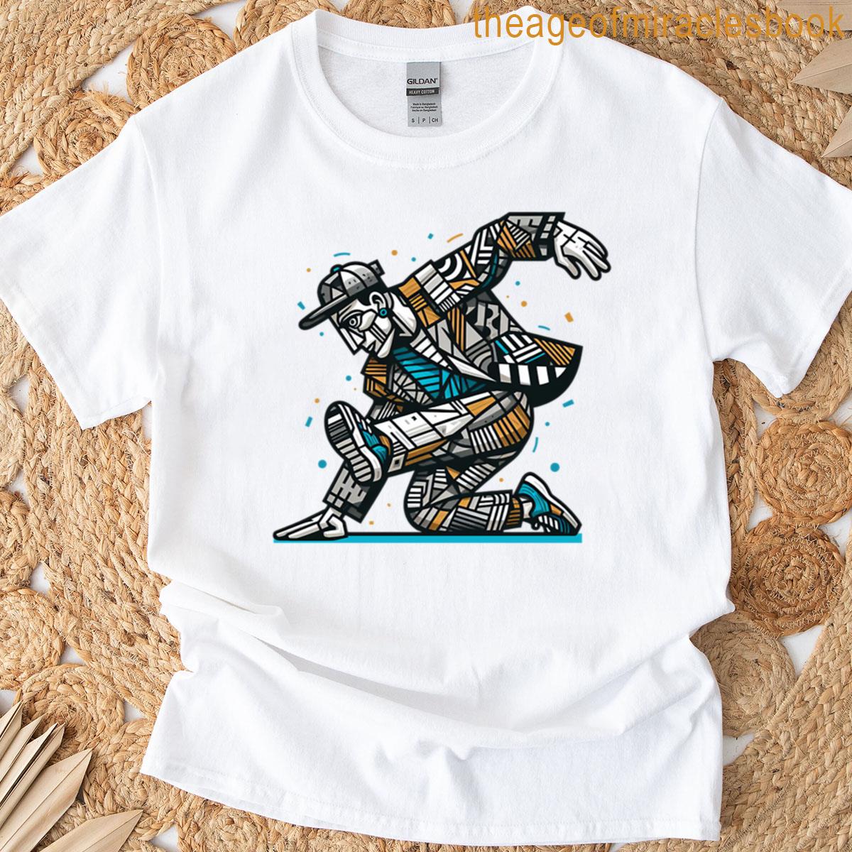 Geometric Breakdancer In Cap And Sneakers T-shirt