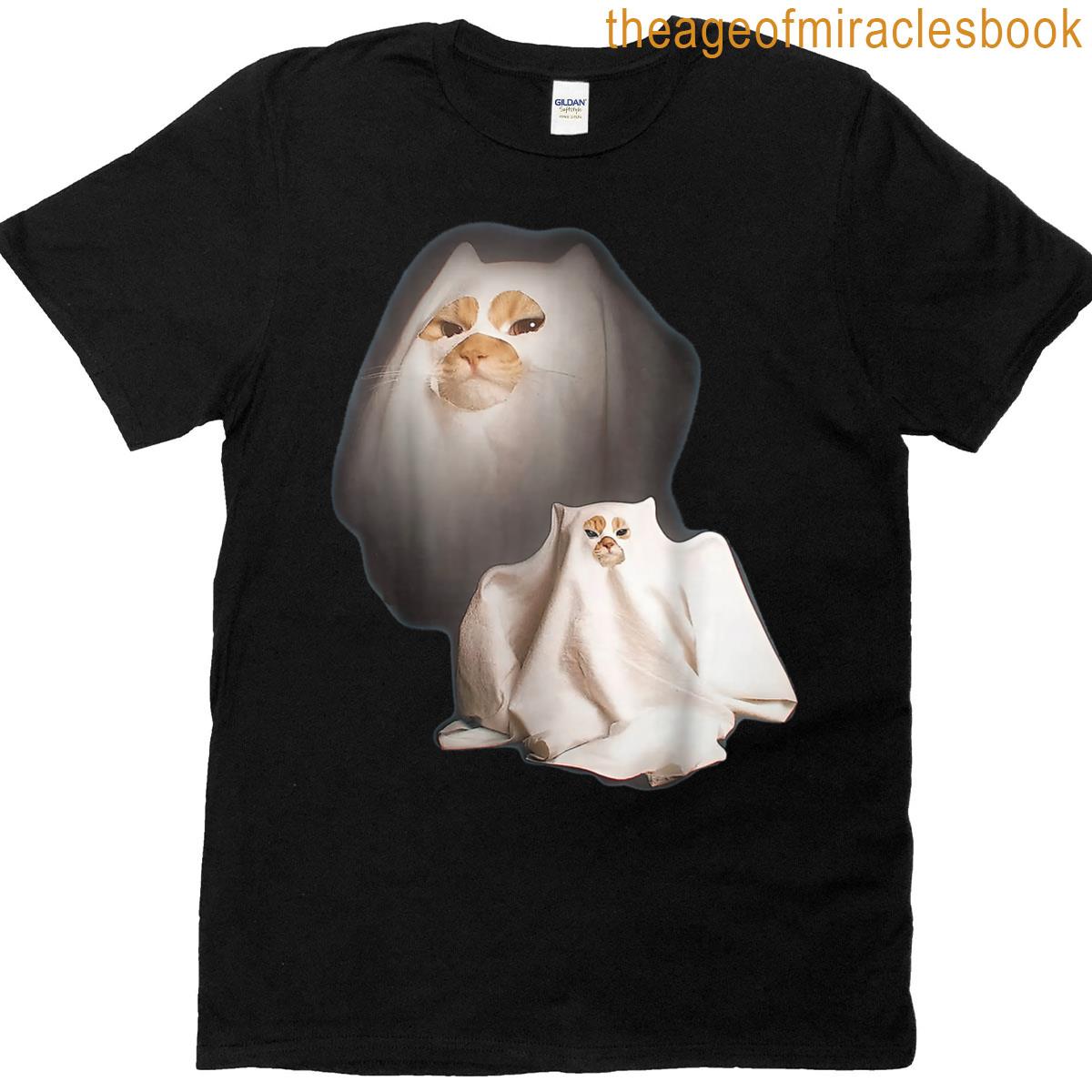 Ghost Cat Meme Halloween T-shirt