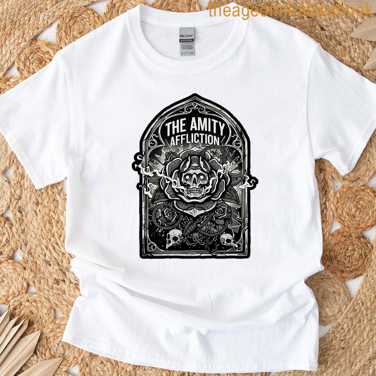 Gothic Amity Rose Affliction Skull T-shirt