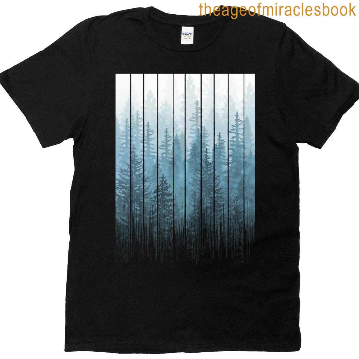 Grunge Dripping Turquoise Misty Forest T-shirt